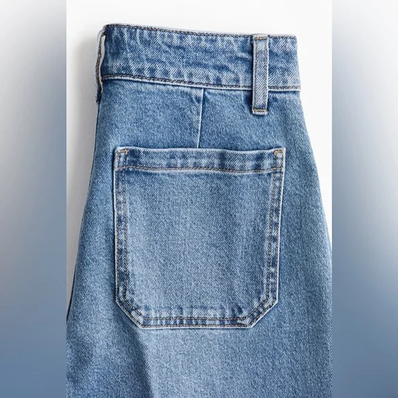 H&M HIGH WAIST WIDE LEG JEANS Size 6 - Picture 7 of 9